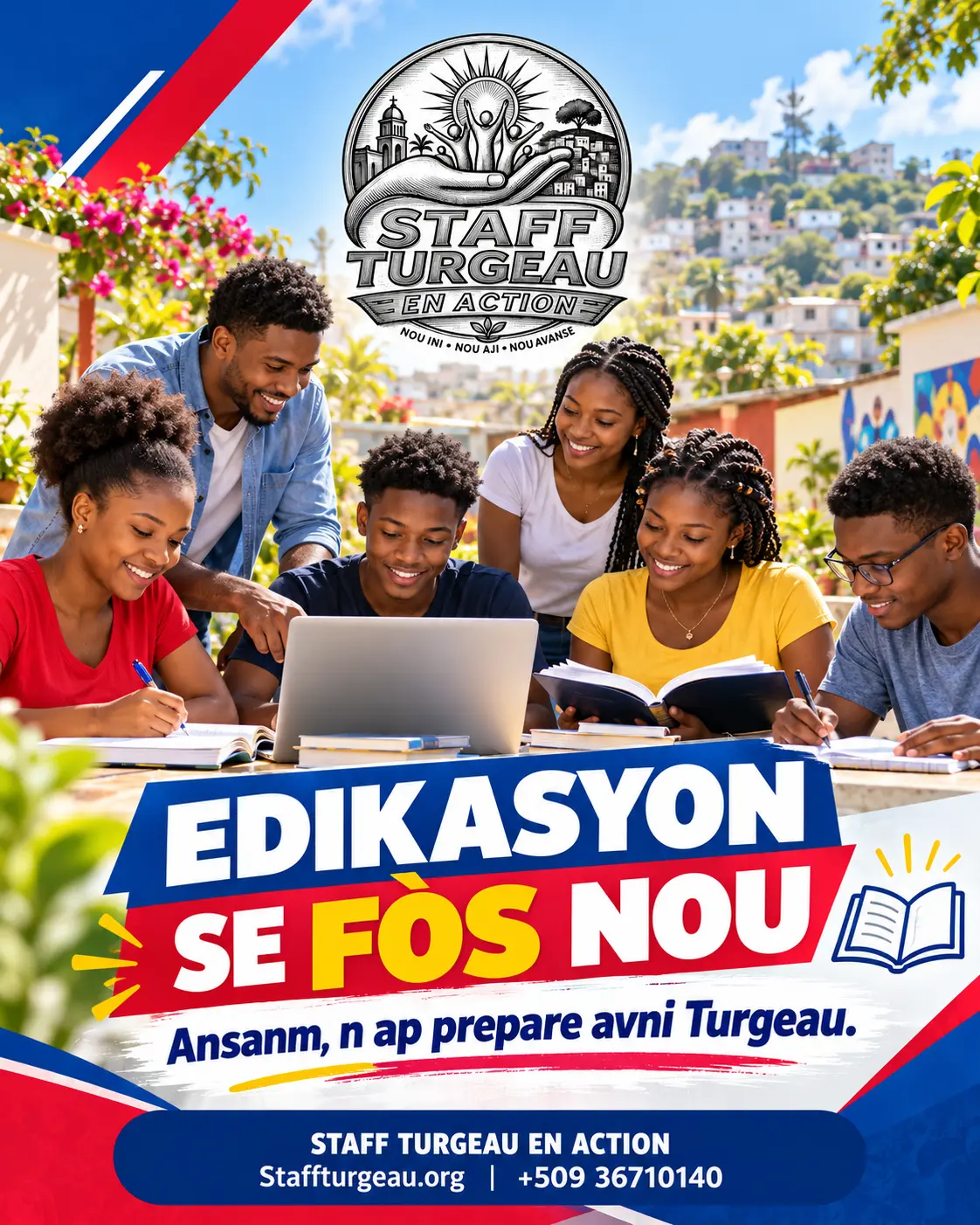 Jeunes de Turgeau réunis autour d’une activité éducative